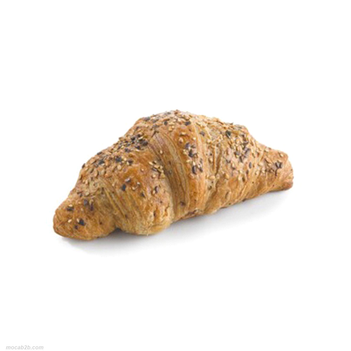 Mini croissant multicereali arricchito con burro. Si può farcire sia dolce che salato. croissant dritto con multisemi (4%), pronto per la cottura. 35 GR 