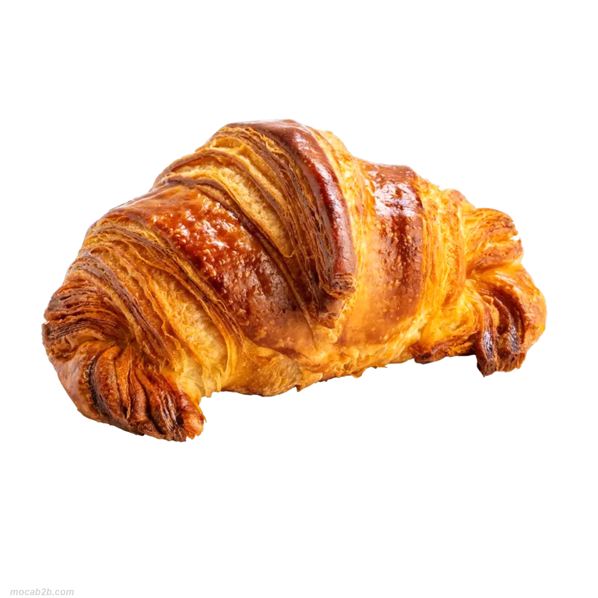 Croissant con punte ricco di strati e bombata, per una croccantezza unica fin dal primo morso. burro (23%). Scongelare 20 min a temp. amb. Cottura: 16/18 min a 170/180°C 