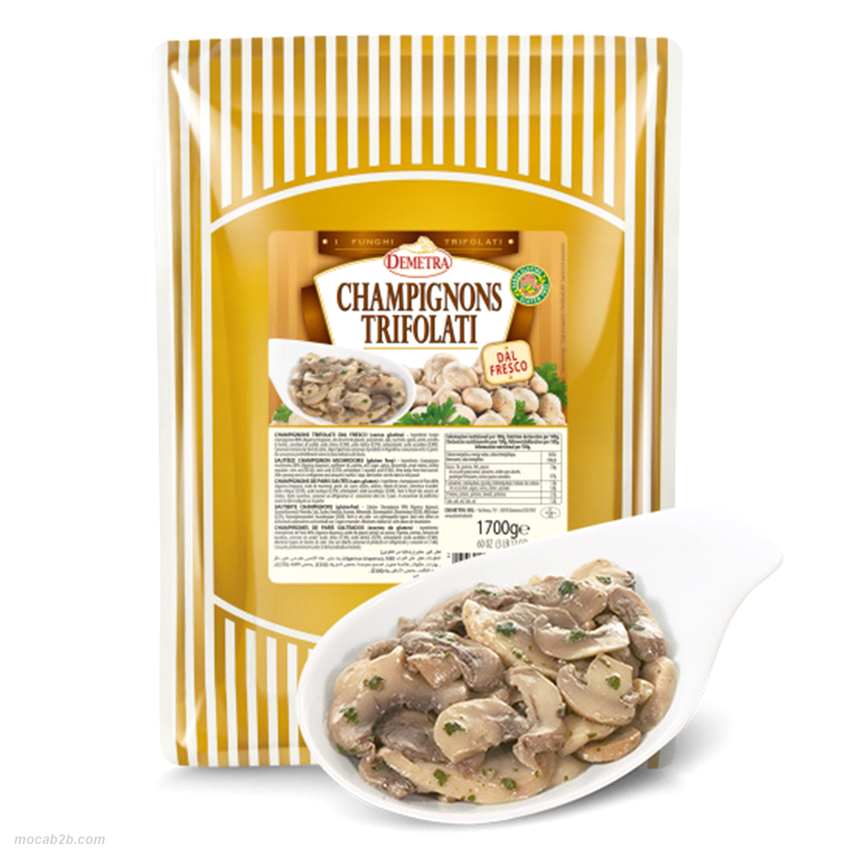 Funghi champignons di prima qualità affettati e trifolati. Dal caratteristico colore leggermente scuro e dal sapore intenso sono ottimi per preparare primi piatti, contorni e per farcire pizze, tramezzini, panini. 