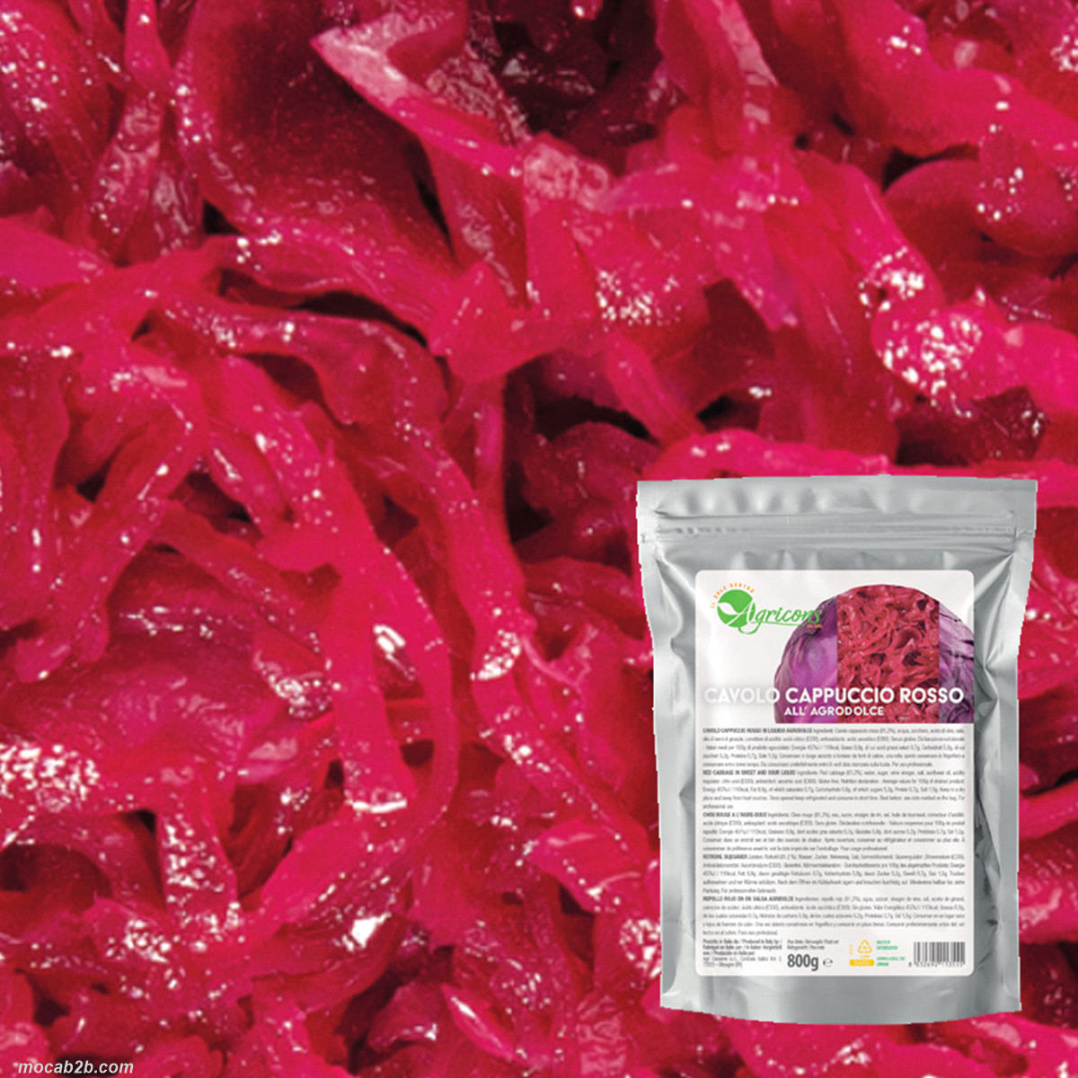 Julienne di cavolo cappuccio rosso. Il gusto dell’agrodolce si unisce alla croccantezzab di questo ortaggio saporito e colorato. Un prodotto che aggiunge sapore e colore a panini gourmet, pizze e contorni. 