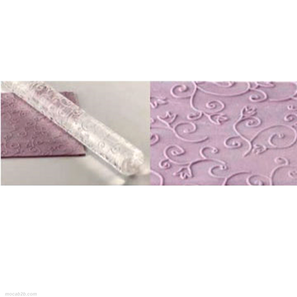 Rullo in policarbonato per incisione e decorazione pasta di zucchero. Diametro 3 cm - lunghezza 33 cm 