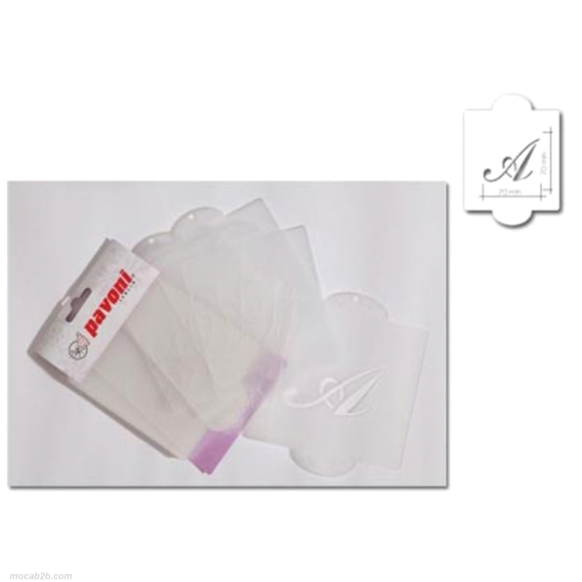 Stencile decoro lettere (dimensione lettera singola 7x7cm) 