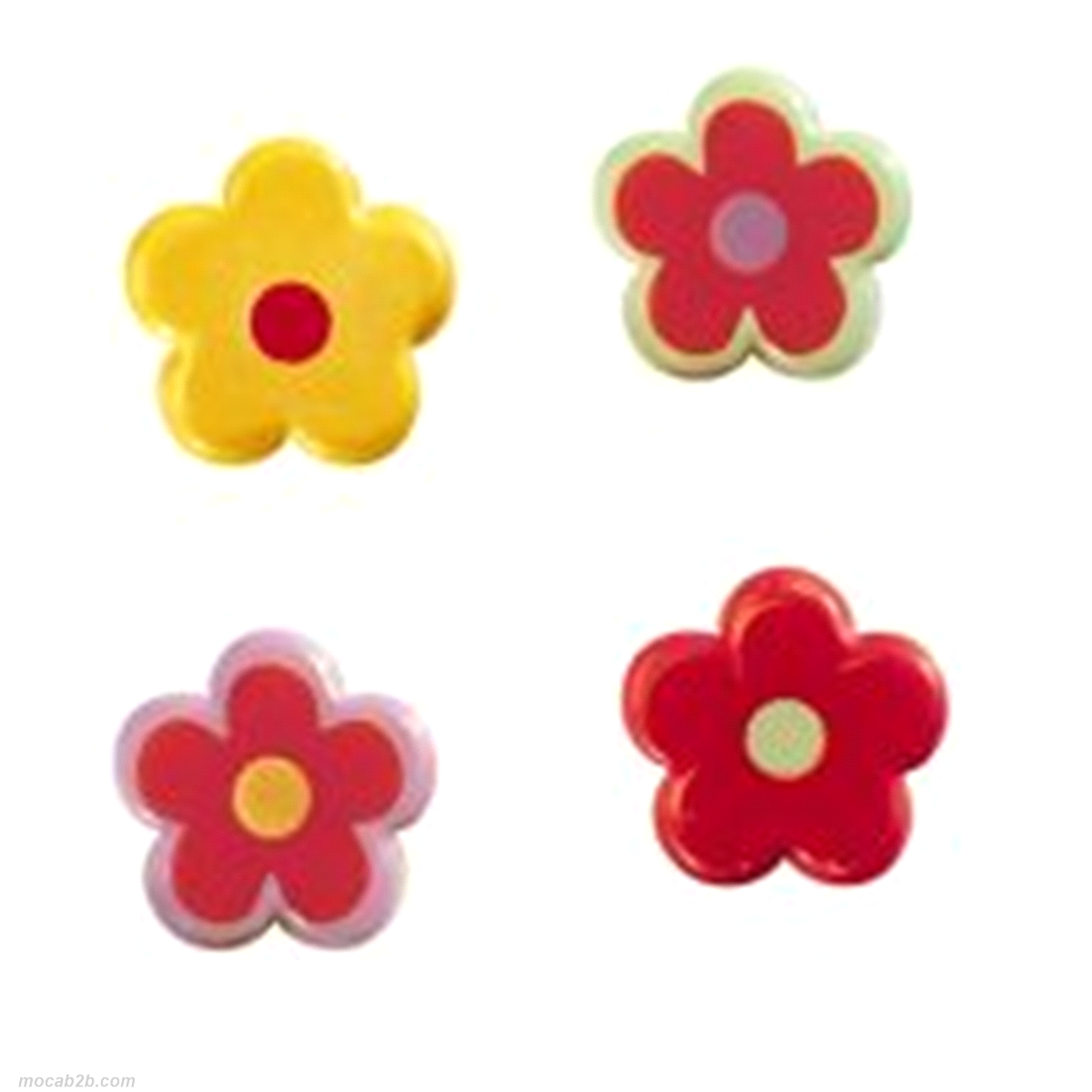 Decorazione in cioccolato bianco a forma di fiore con 6 colori assorti. DIMENSIONE DECORO Diametro: 22 mm
. Confezione da 234 pezzi. 