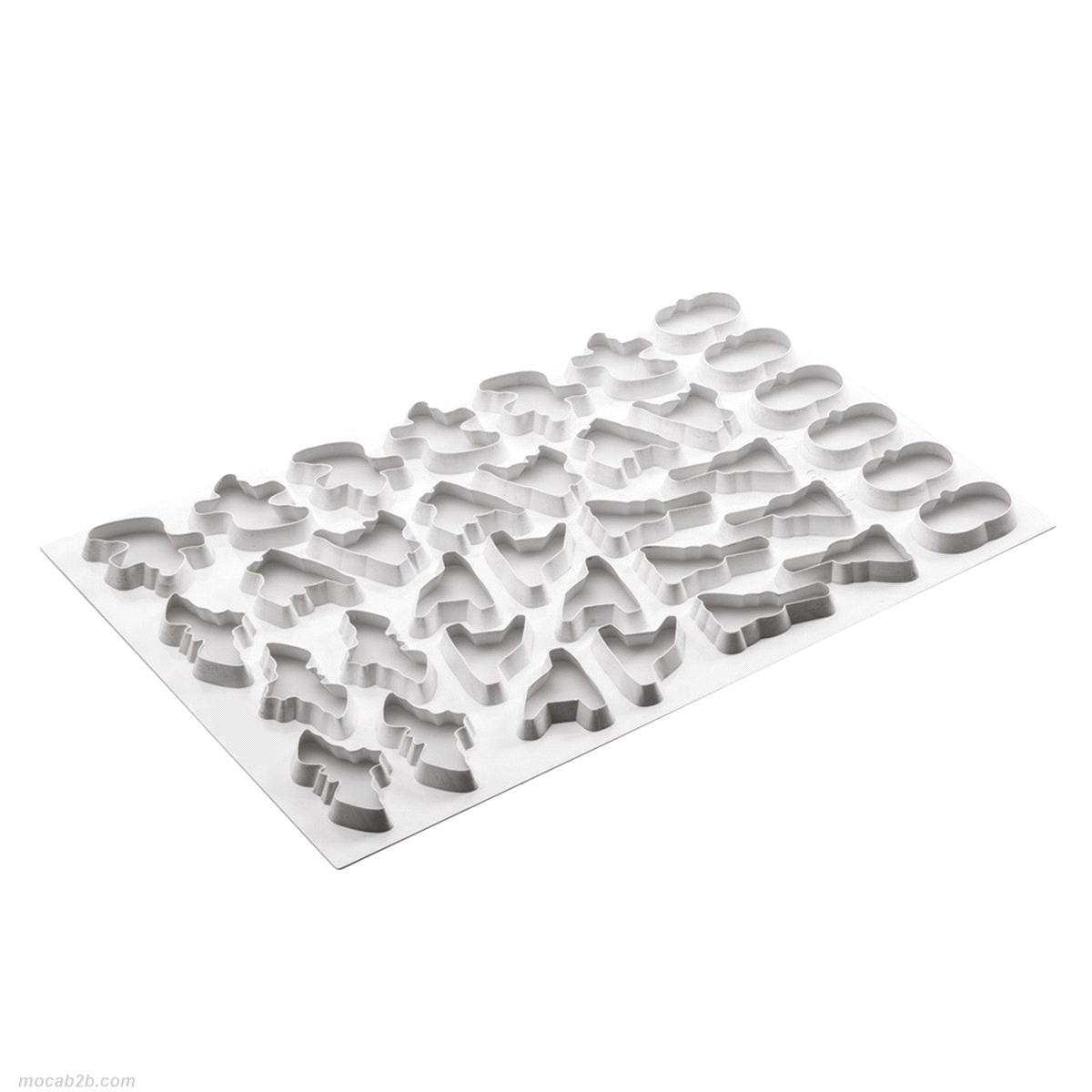 Griglia tagliapasta in plastica per la produzione di soggetti tematici di pasta frolla, sfoglia e altri impasti. Ideale per la preparazione di biscotti dolci e salati.
Dimensioni del piatto: 60x40 cm. 