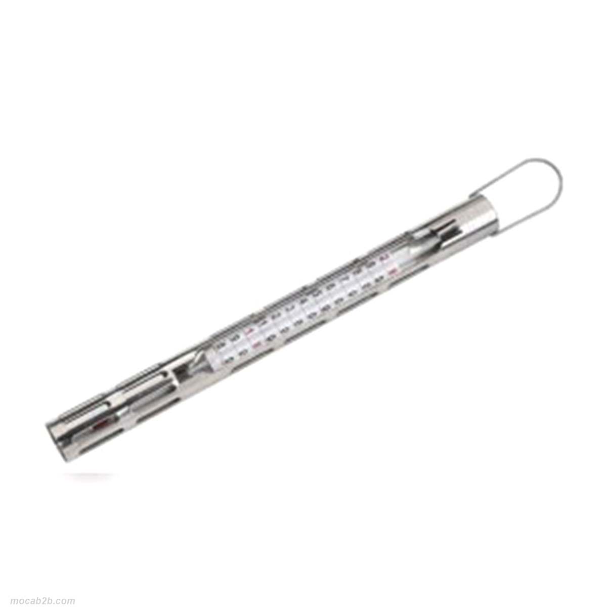 Termometro per caramello ideale per la preparazione di sciroppo di zucchero caldo e zucchero caramellato, fondente, glassa, meringhe italiane, pasta di mandorle, crema al burro e molto altro.
Intervallo di temperatura da +80°C a +200°C. 