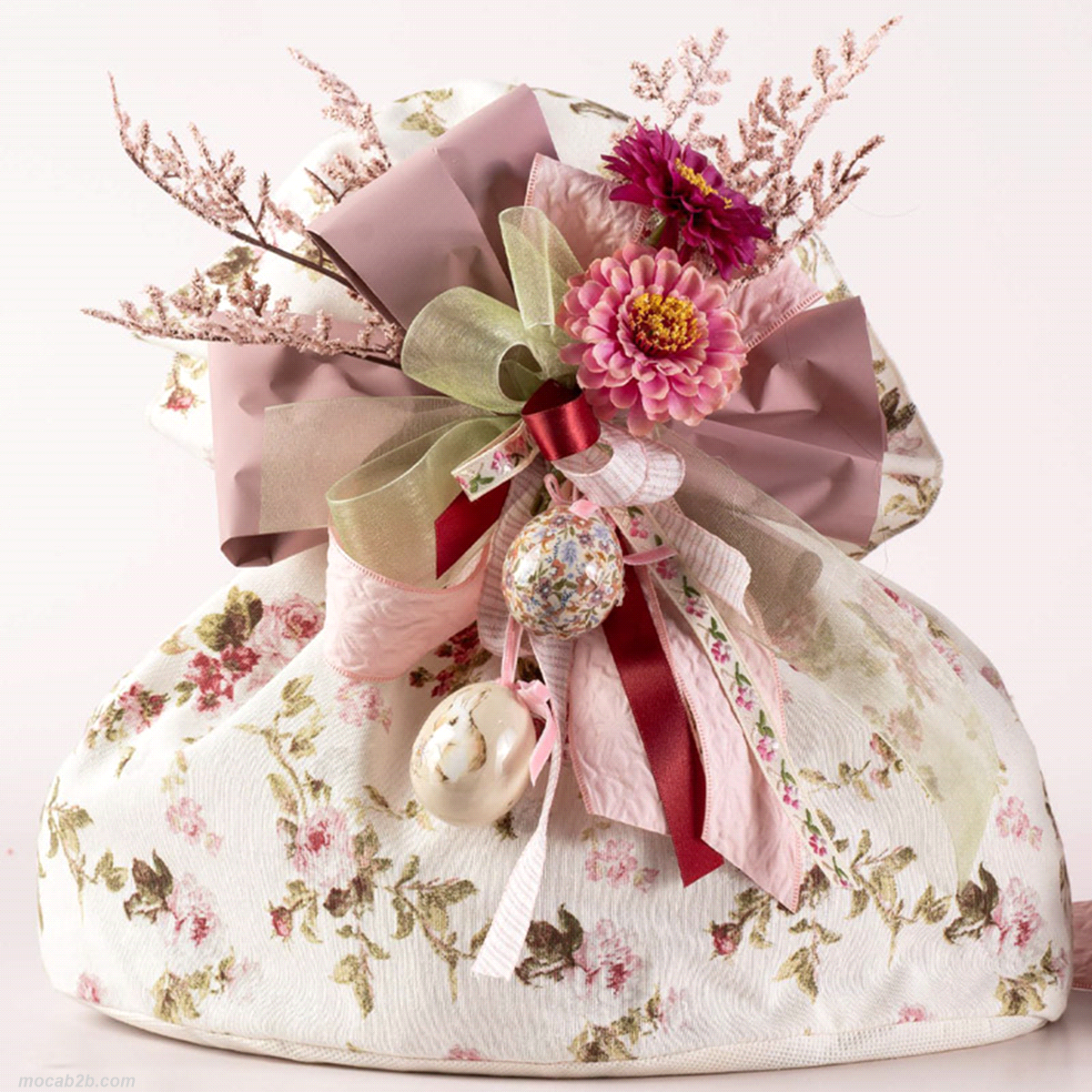 SACCO PORTACOLOMBA FONDO OVALE IN TNT PANNA ALISA 