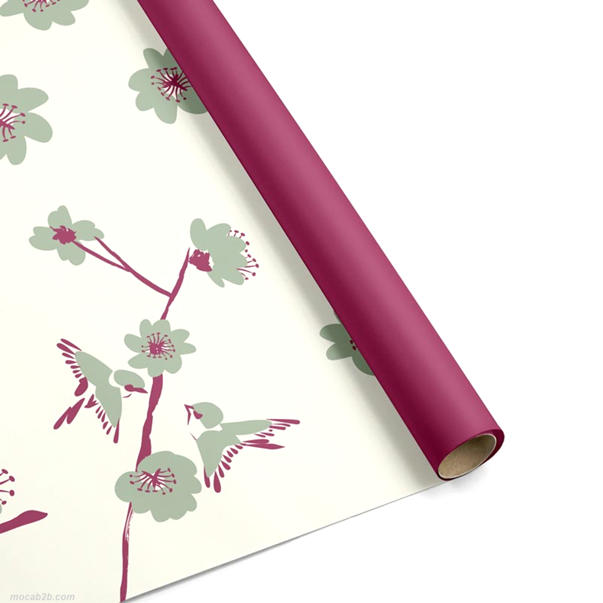 Bobina perlata 40my fiore di pesco acquamarina/magenta ppl 1x25mt. 