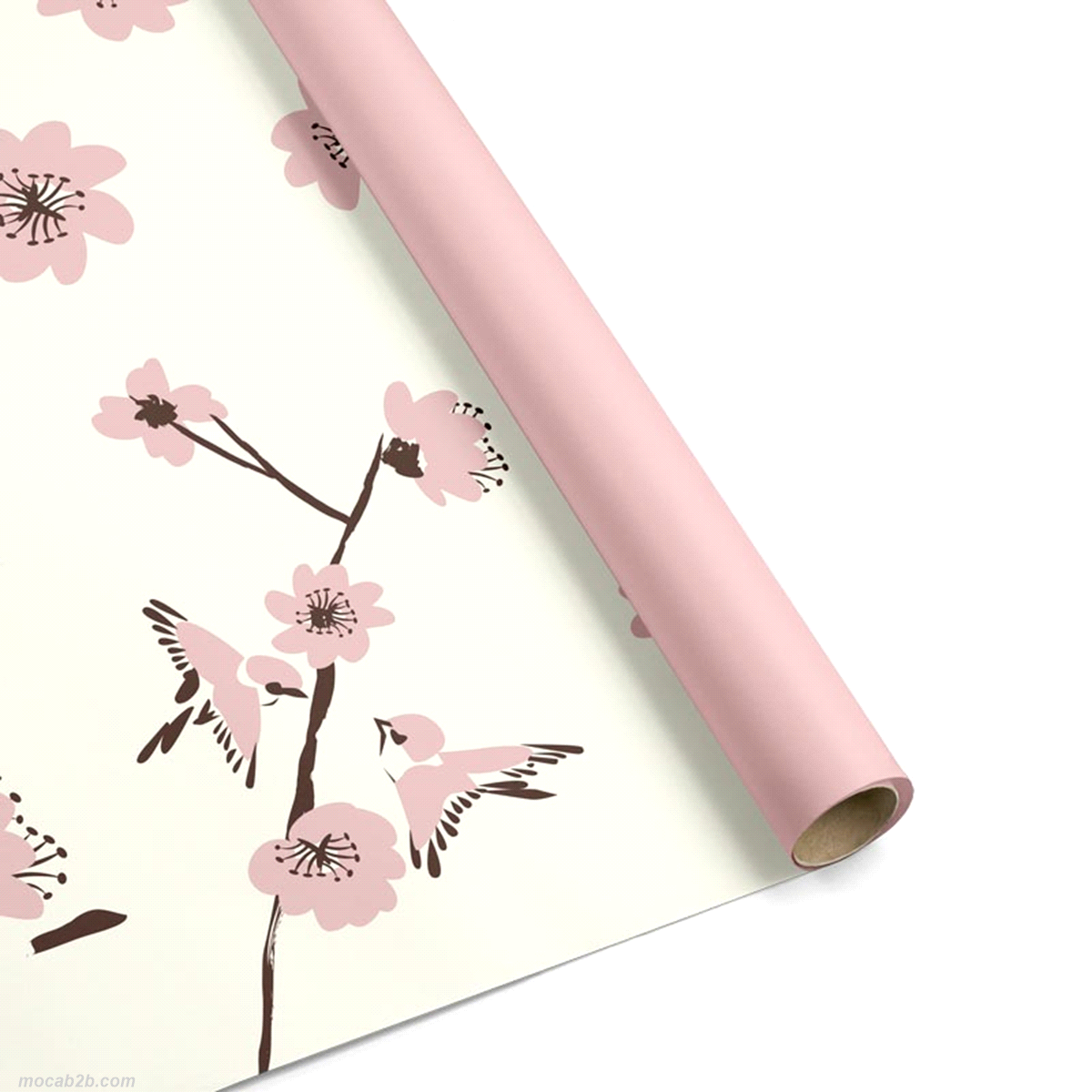 Bobina perlata 40my fiore di pesco cipria/marrone ppl 1x25mt. 