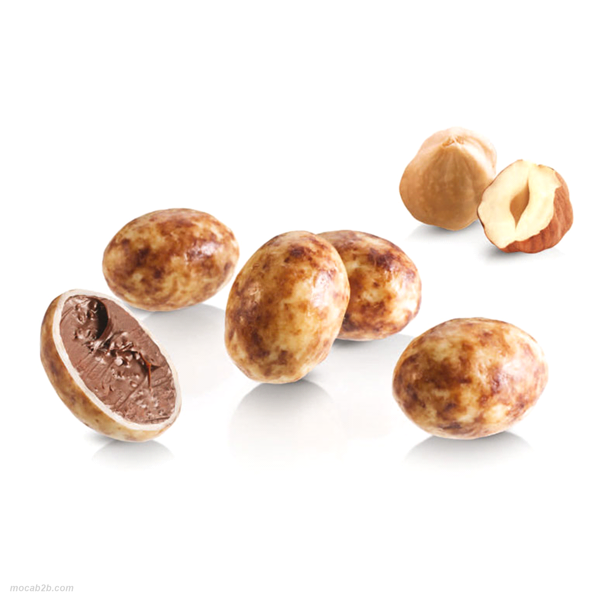 Ovetto di cioccolato al latte ripieno di morbida crema di nocciola.
 