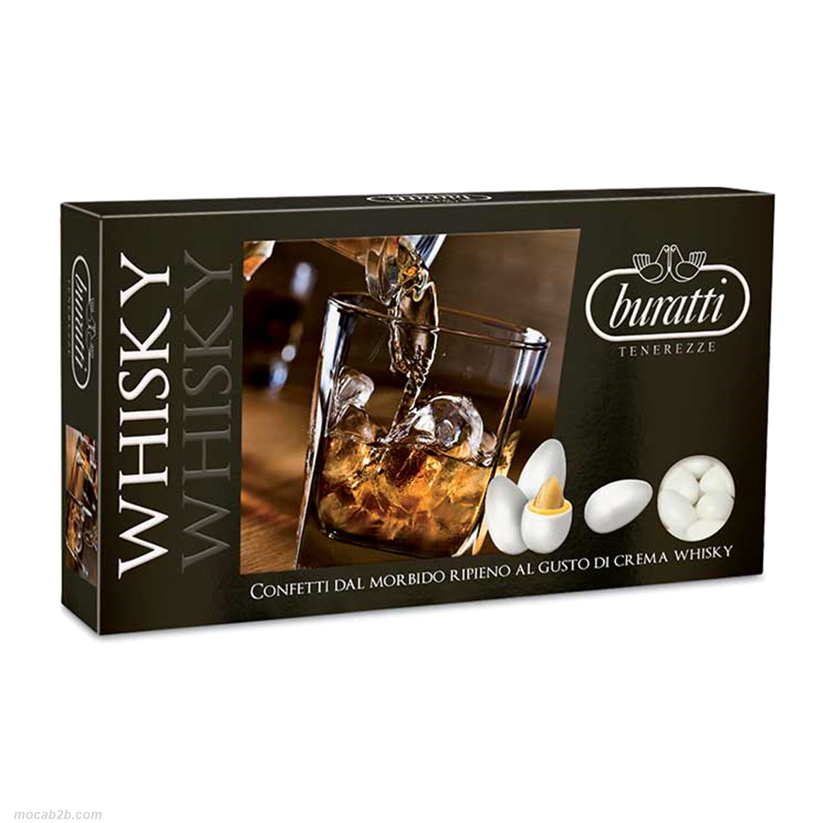 Confetti finissimi dal morbido ripieno al gusto di crema di whisky. Colore bianco. Confezione da 1 kg. Gluten free.
 