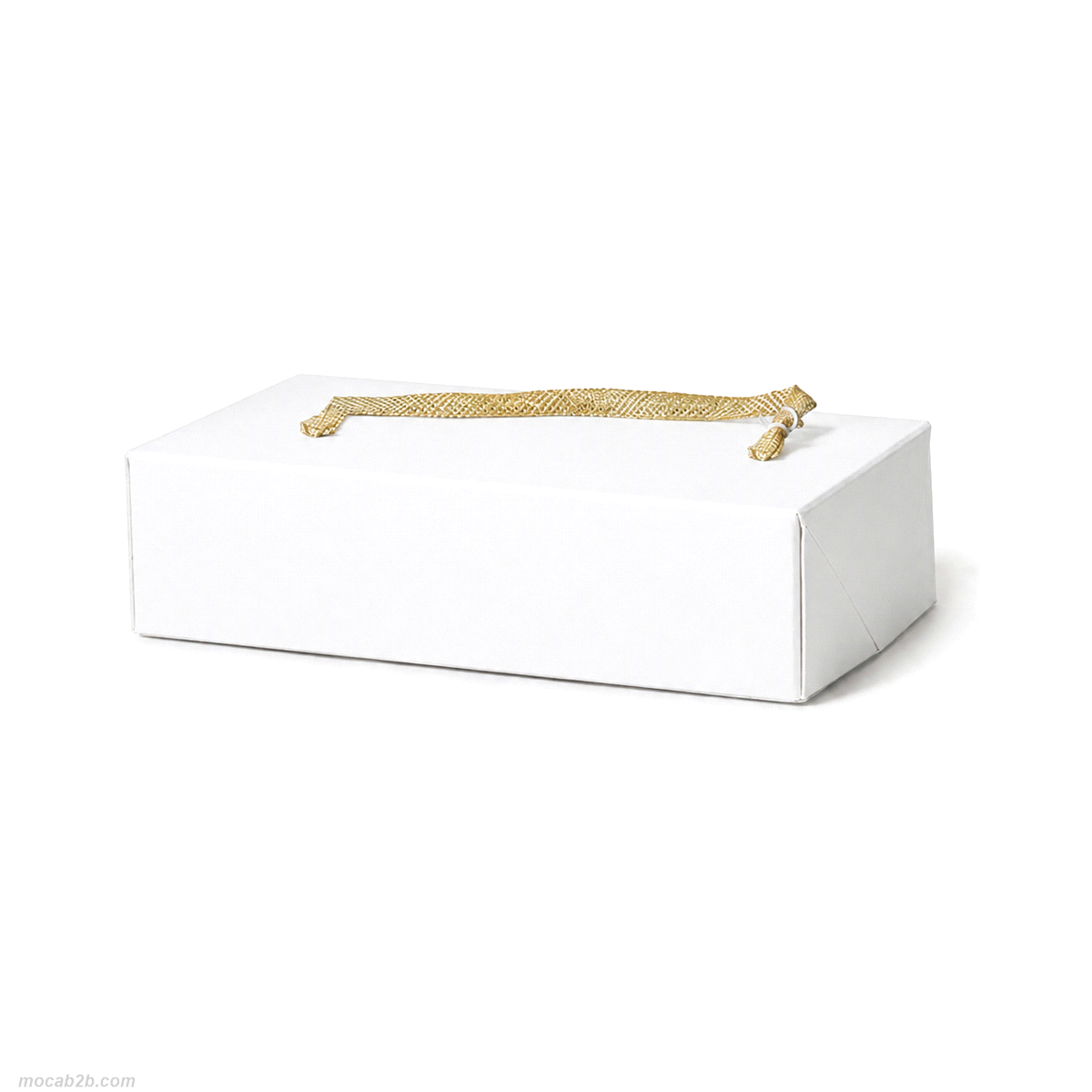 Porta paste 6 angoli in colore bianco plastificato lucido + retro oro con nastrino applicato di colore oro lamé. 