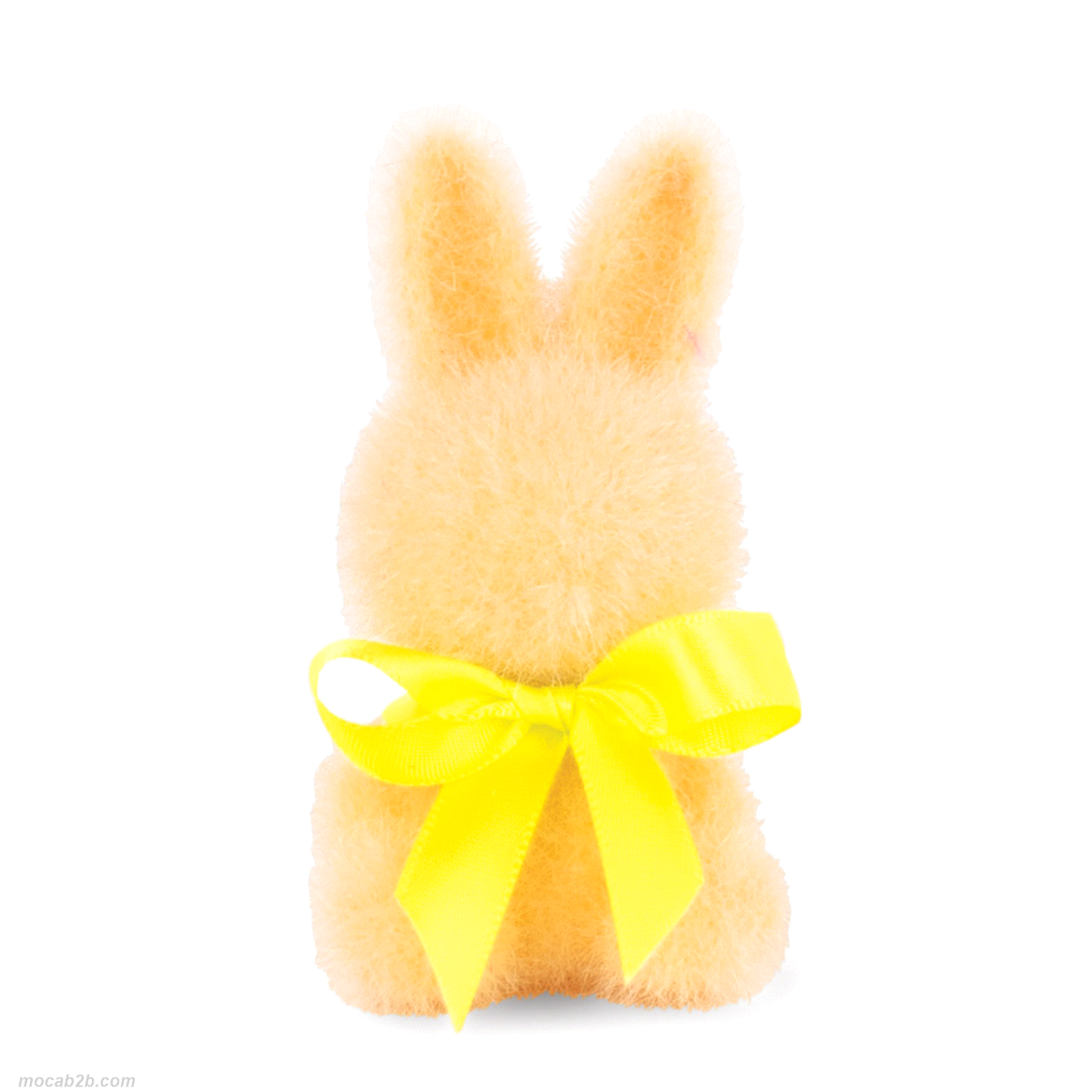 CONIGLIETTO  GIALLO FLOCCATO DA APPENDERE h.9 