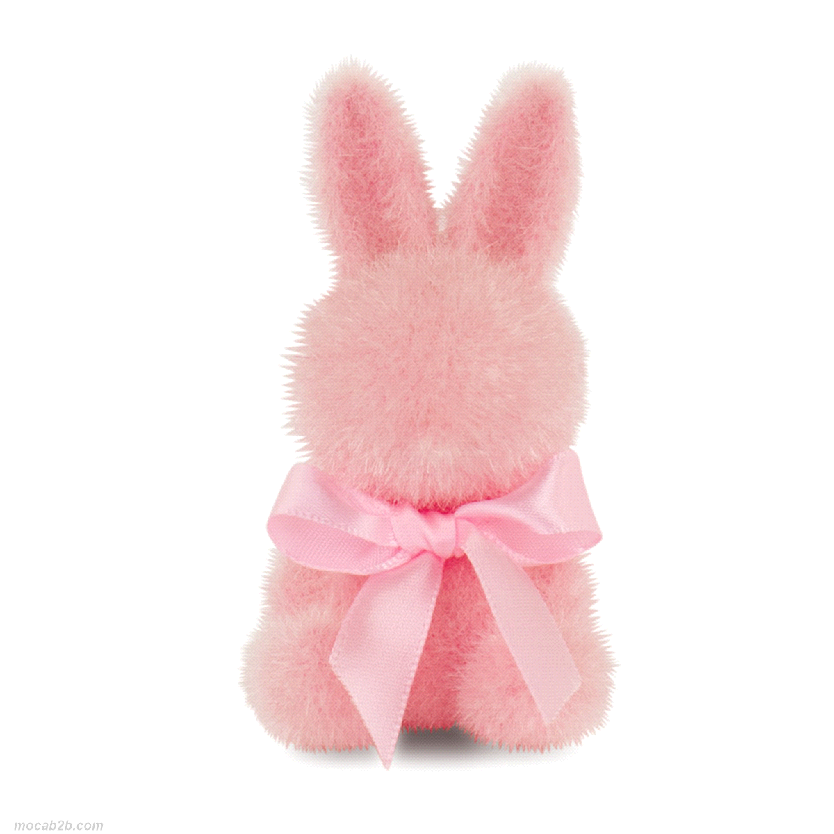 CONIGLIETTO  ROSA FLOCCATO DA APPENDERE h.9 