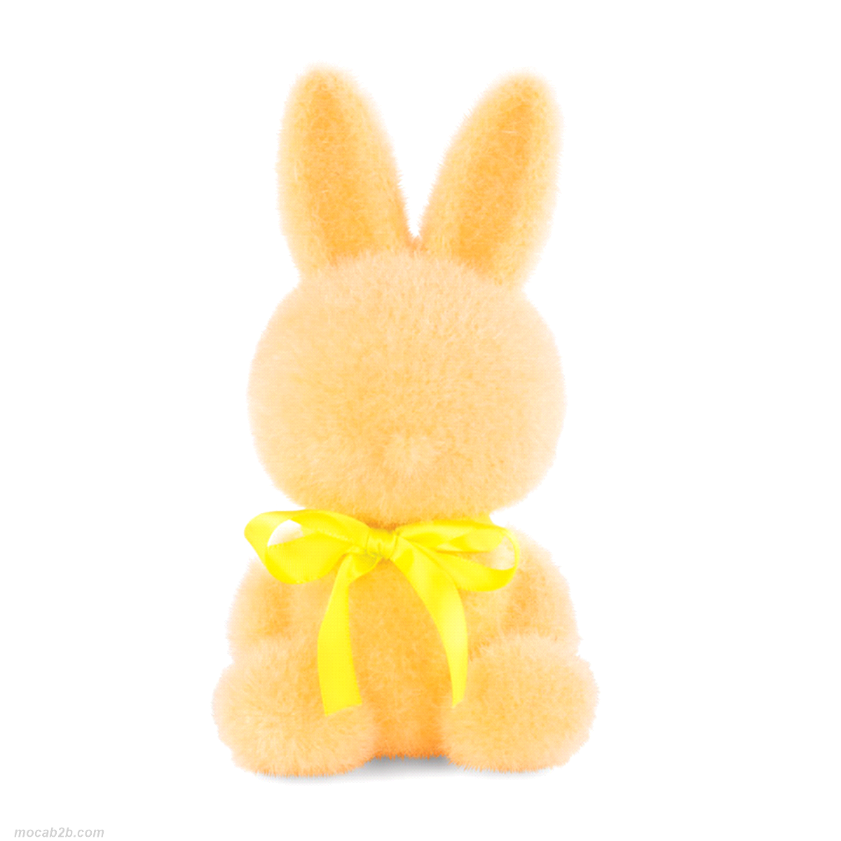 CONIGLIETTO  GIALLO FLOCCATO DA APPENDERE h.18 