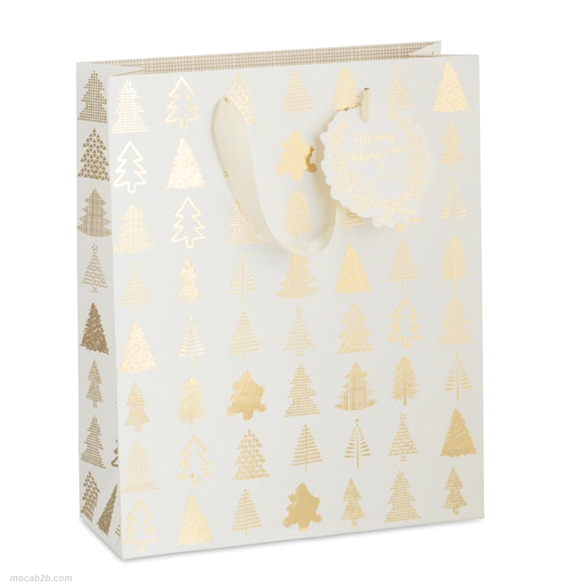 Shopper bianco oro assortite con cartellino 12x6,8x15,5. 