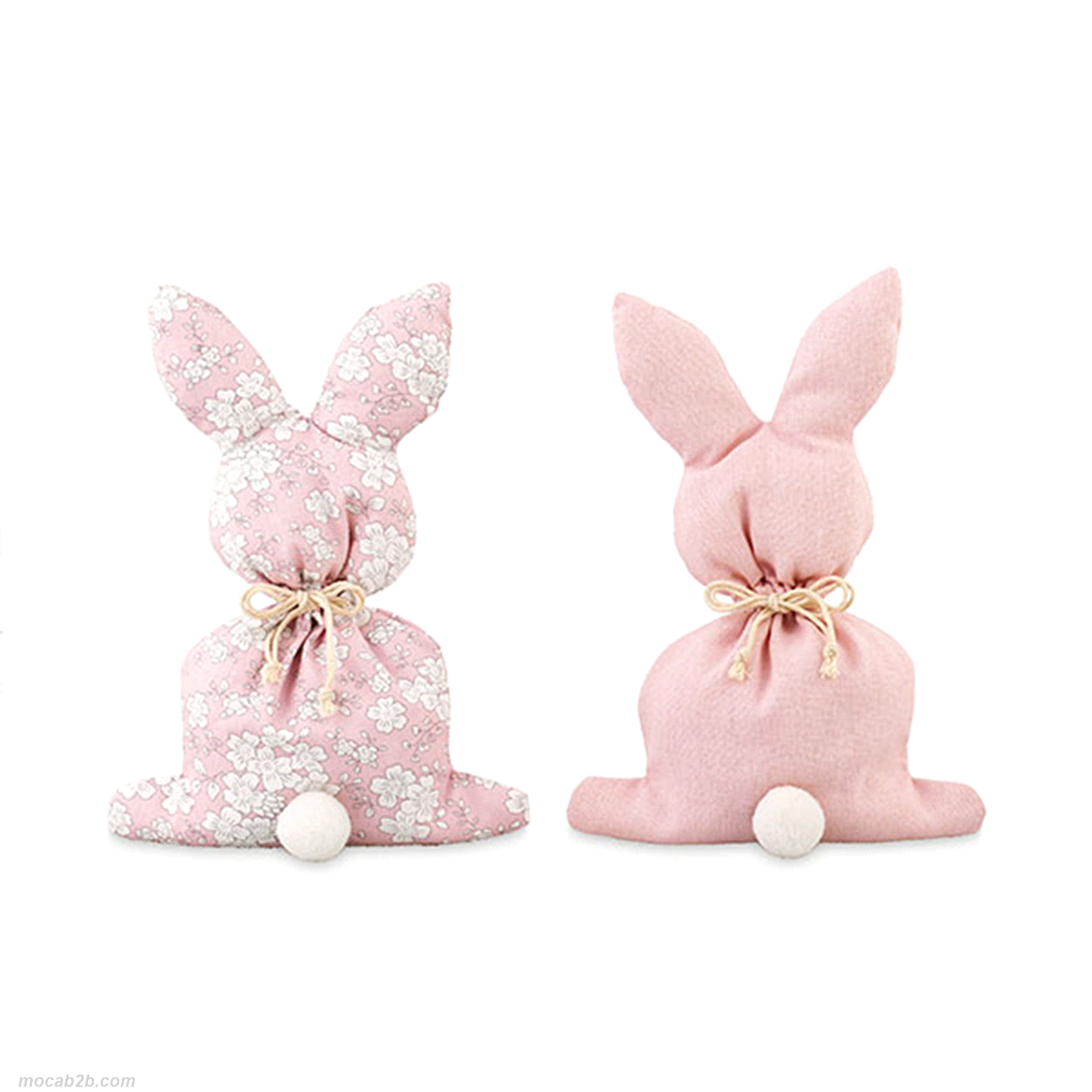 SACCHETTO CONIGLIO ROSA/FIORI ASSORTITI h24 