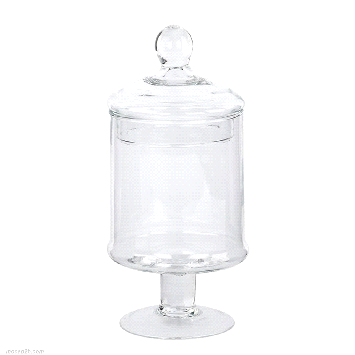 Vaso in vetro trasparente con coperchio diametro 12 h. 24. Ideale per confetti, caramelle e quant