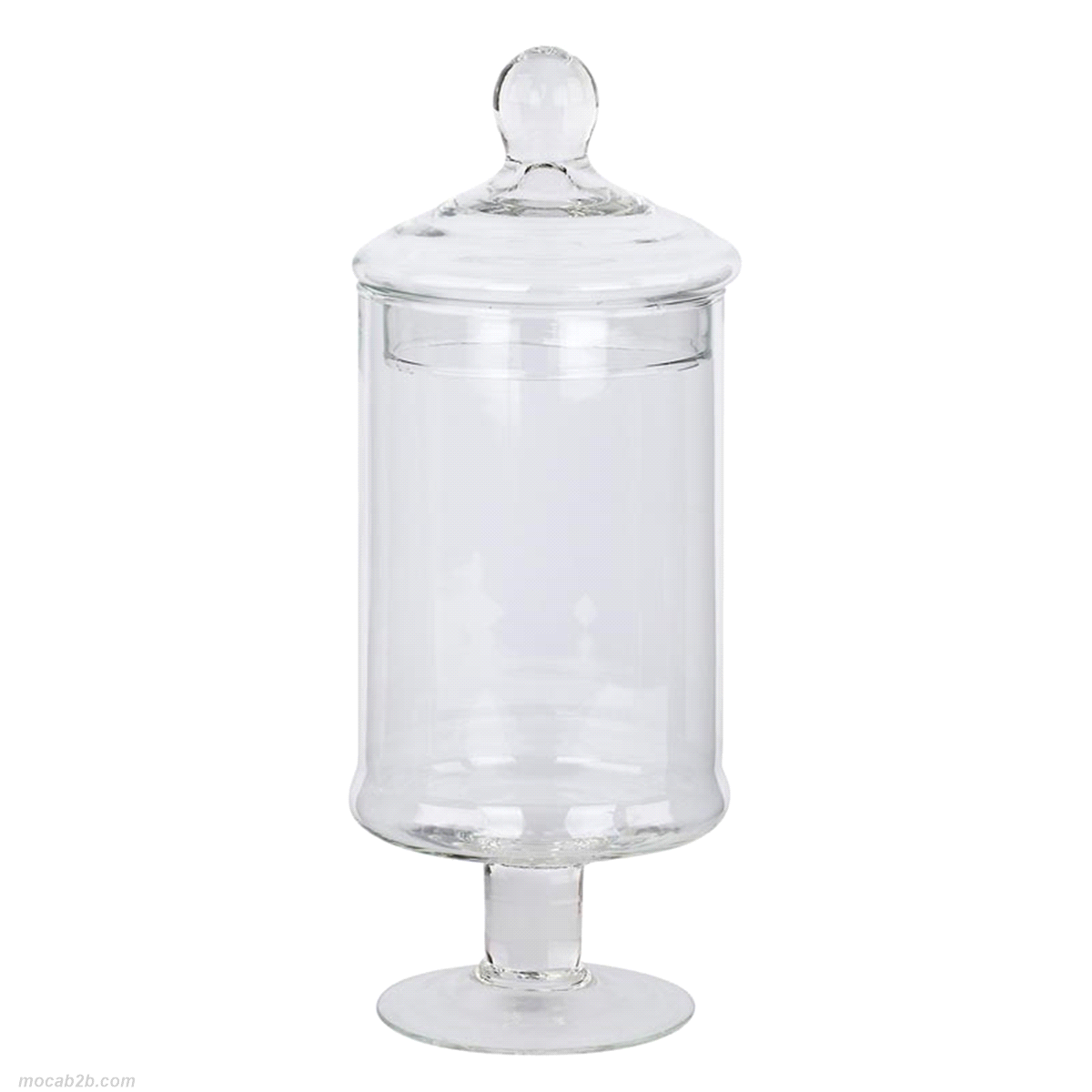Vaso in vetro trasparente con coperchio diametro 12 h. 34. Ideale per confetti, caramelle e quant