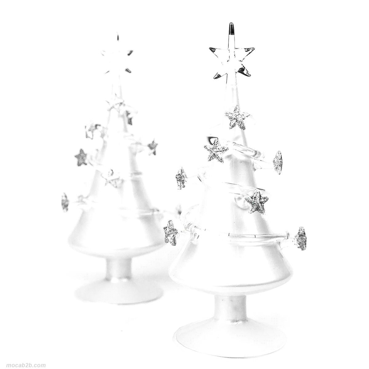 ALBERO PERLA STELLE ARGENTO h.19,5 