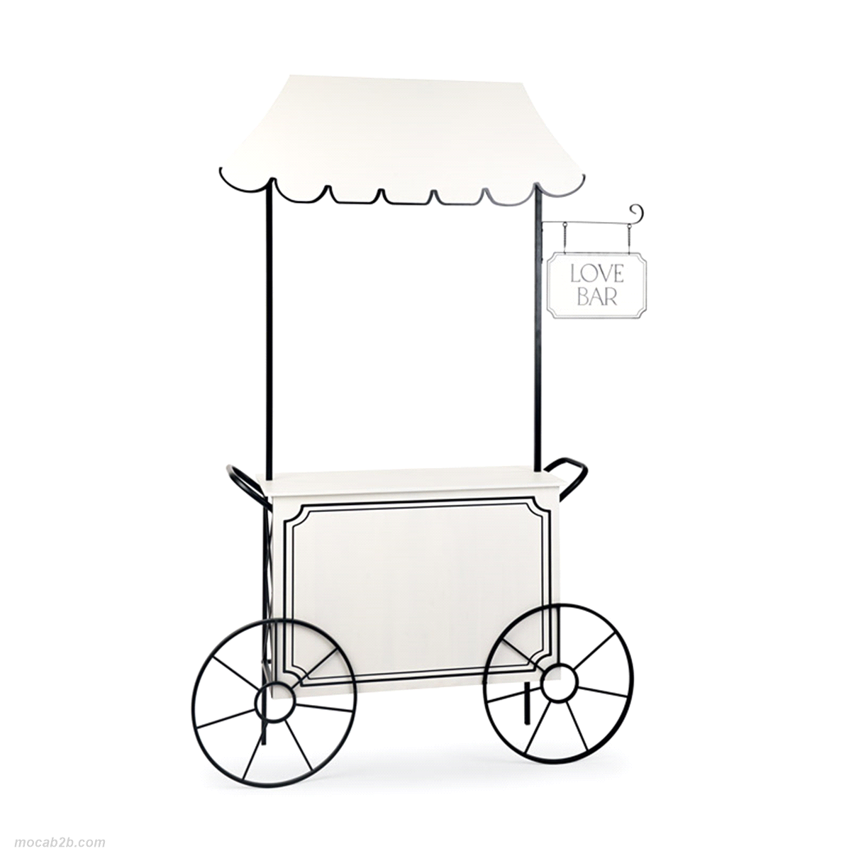 CARRETTO METALLO BIANCO/NERO 149x39x213 