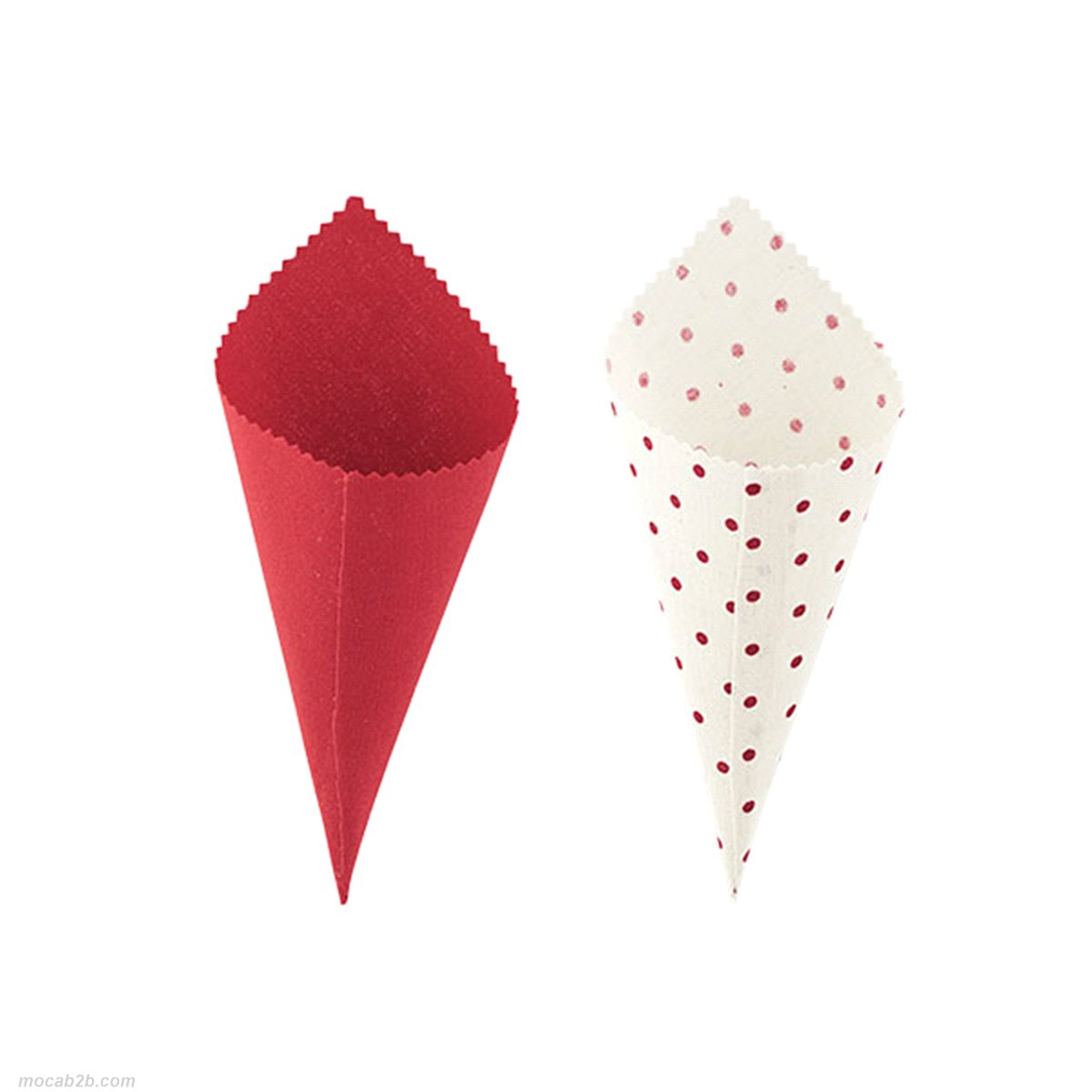 CONO AVORIO/ROSSO COTONE POIS ASSORTITO 