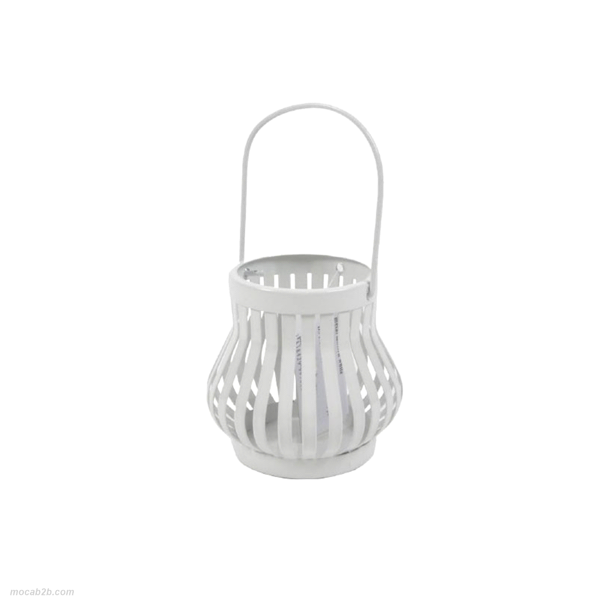LANTERNA BIANCA METALLO 7,5x7,5 