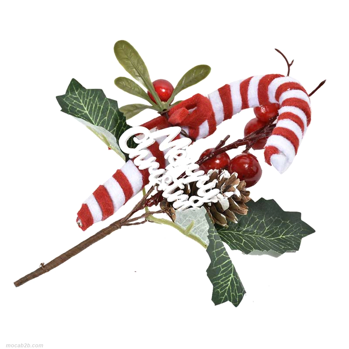 PINO DEC.XMAS ROSSO 20cm x6pz (8) 