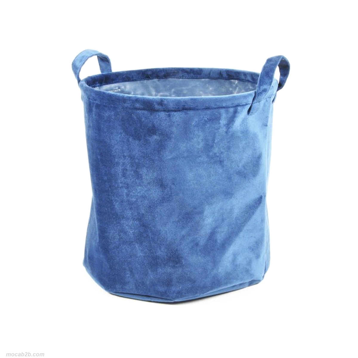 BORSA VELLUTO BLU C/MANICI @22h22 