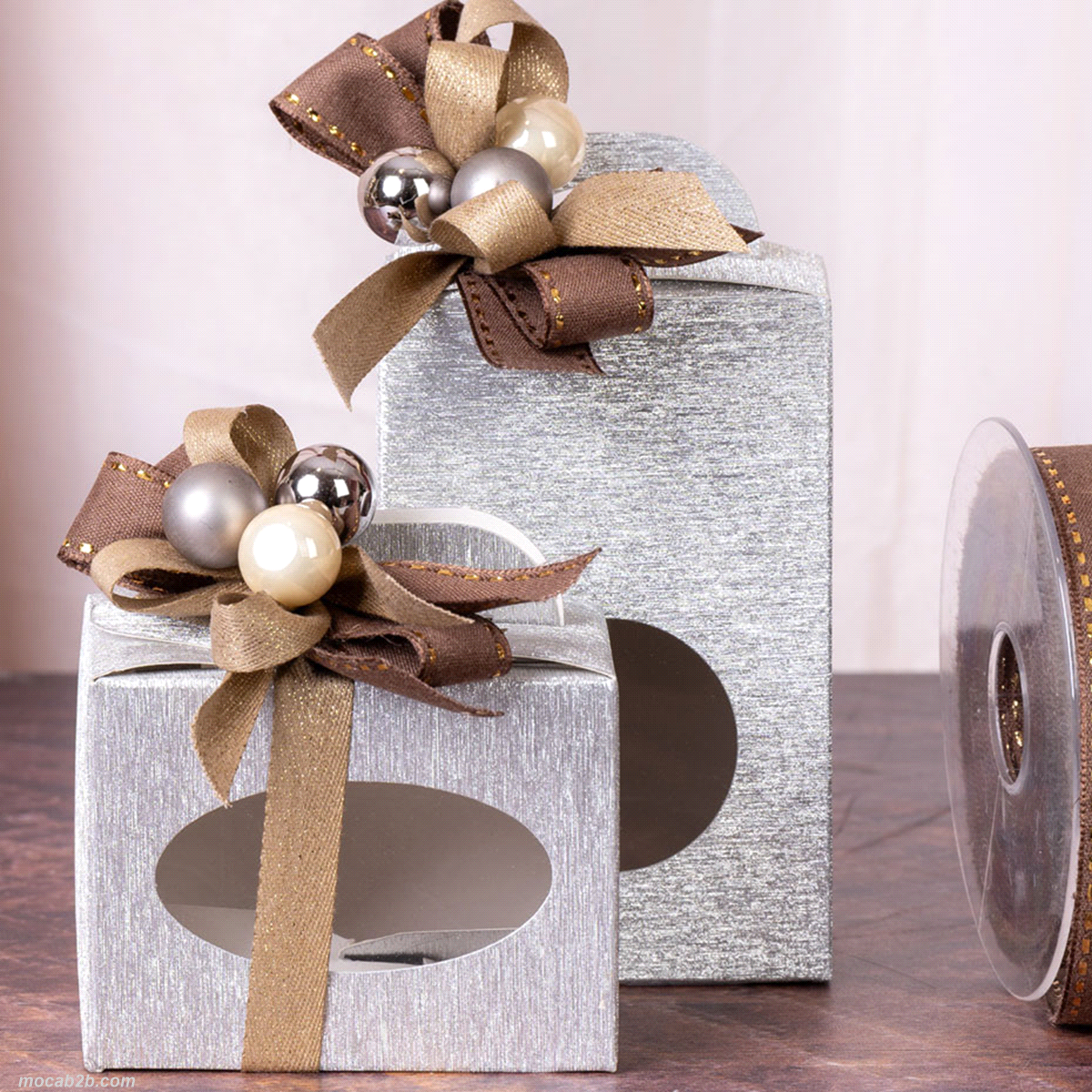 SCATOLA ARGENTO C/MANICI 9x5x13 x6pz 