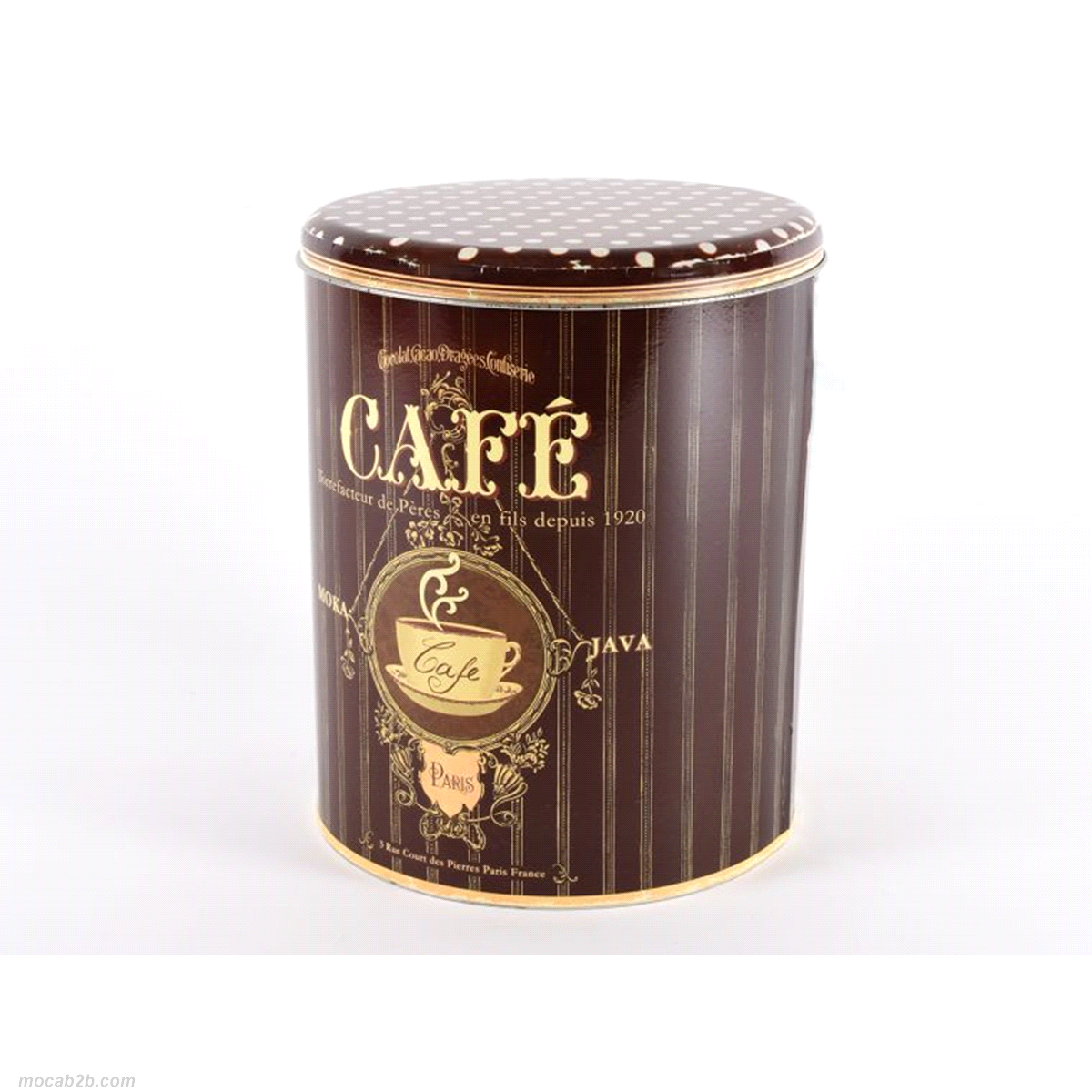 Contenitore di metallo dia 20x24cm 