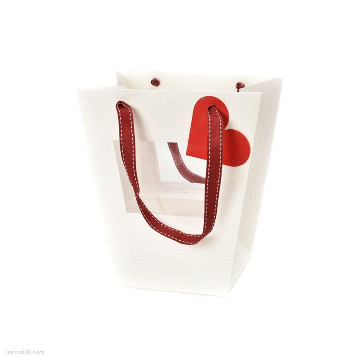 Borsa con finestra e cuore 20x13x22cm 