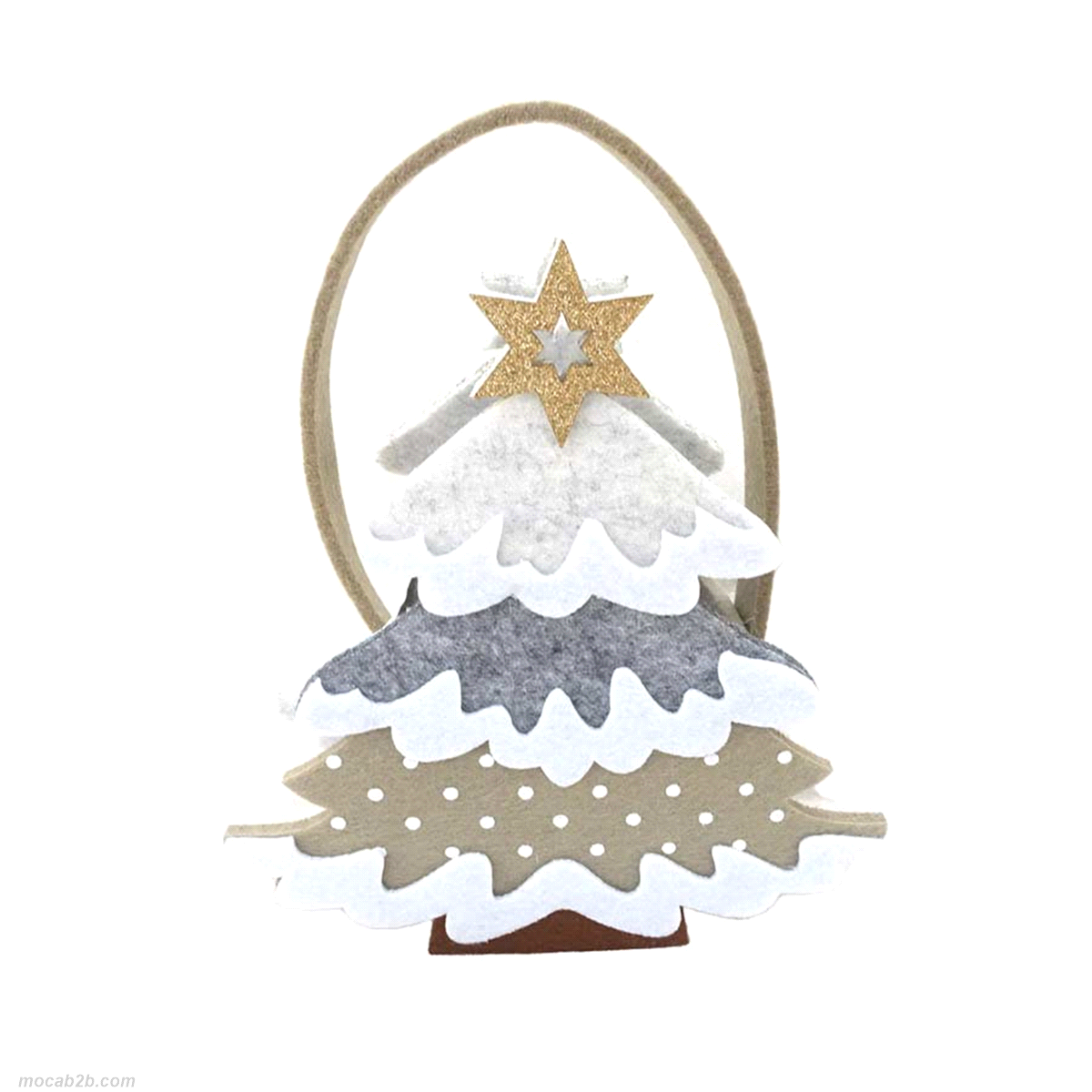 BORSA FELTRO GRIGIO 19x8x20,5cm 