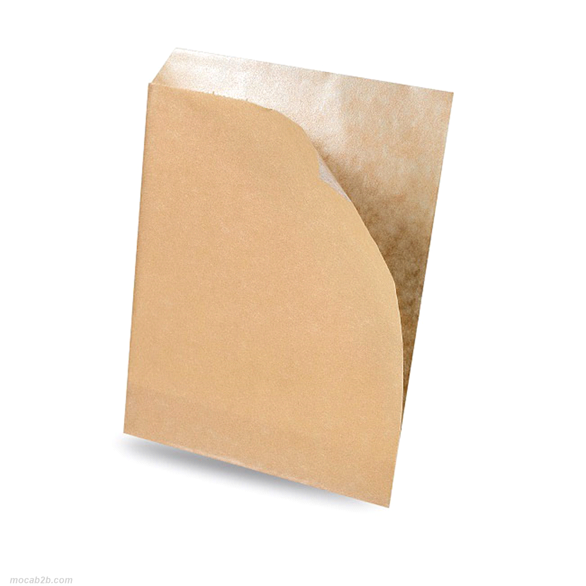 Sacchetto politenato con apertura laterale in versione avana. Lo strato di polietilene evita la fuoriuscita di grassi e umidità.E’ utilizzato per street food e takeway. 