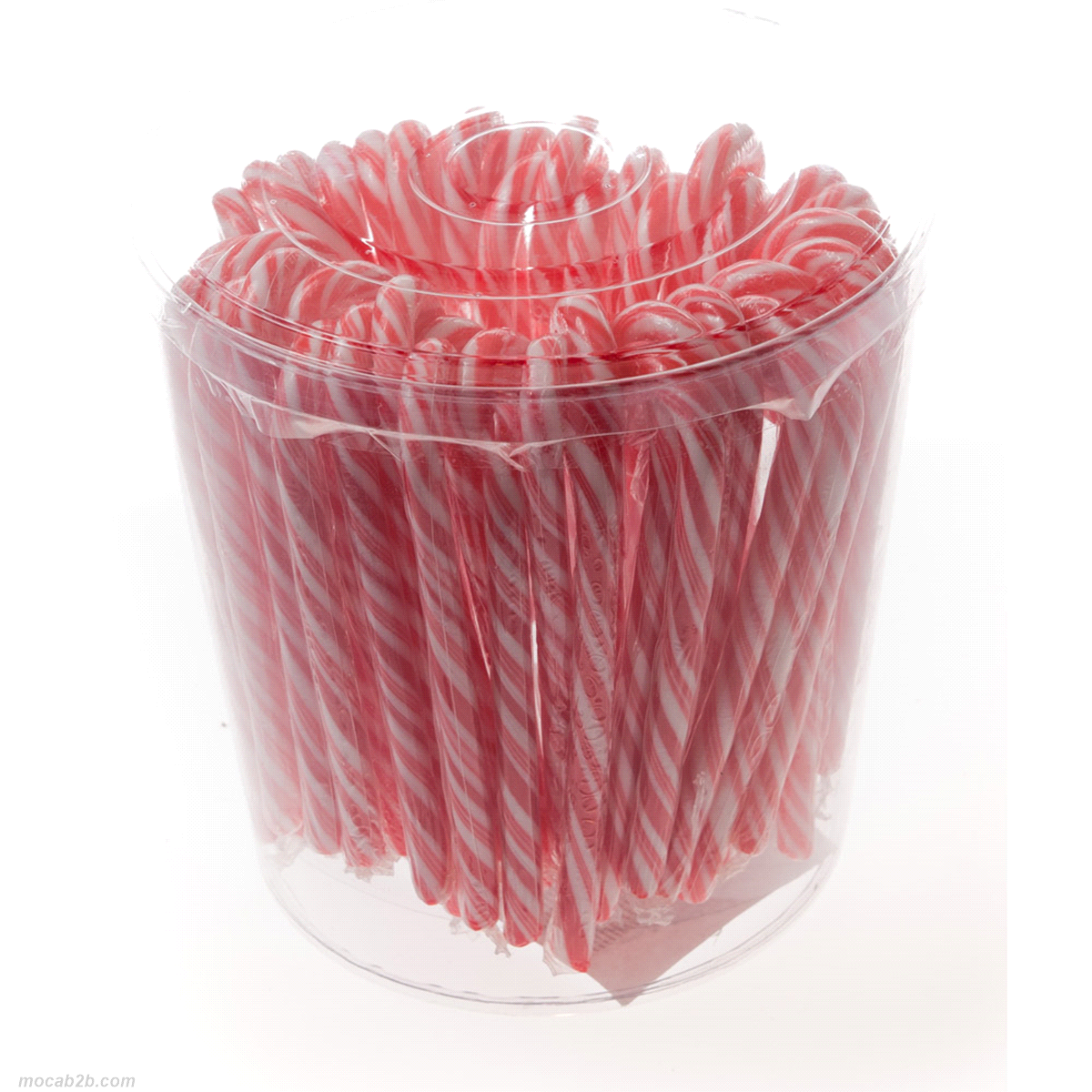 Lecca lecca a forma di mini manico di ombrellino di colore bianco/rosso h.12cm. 