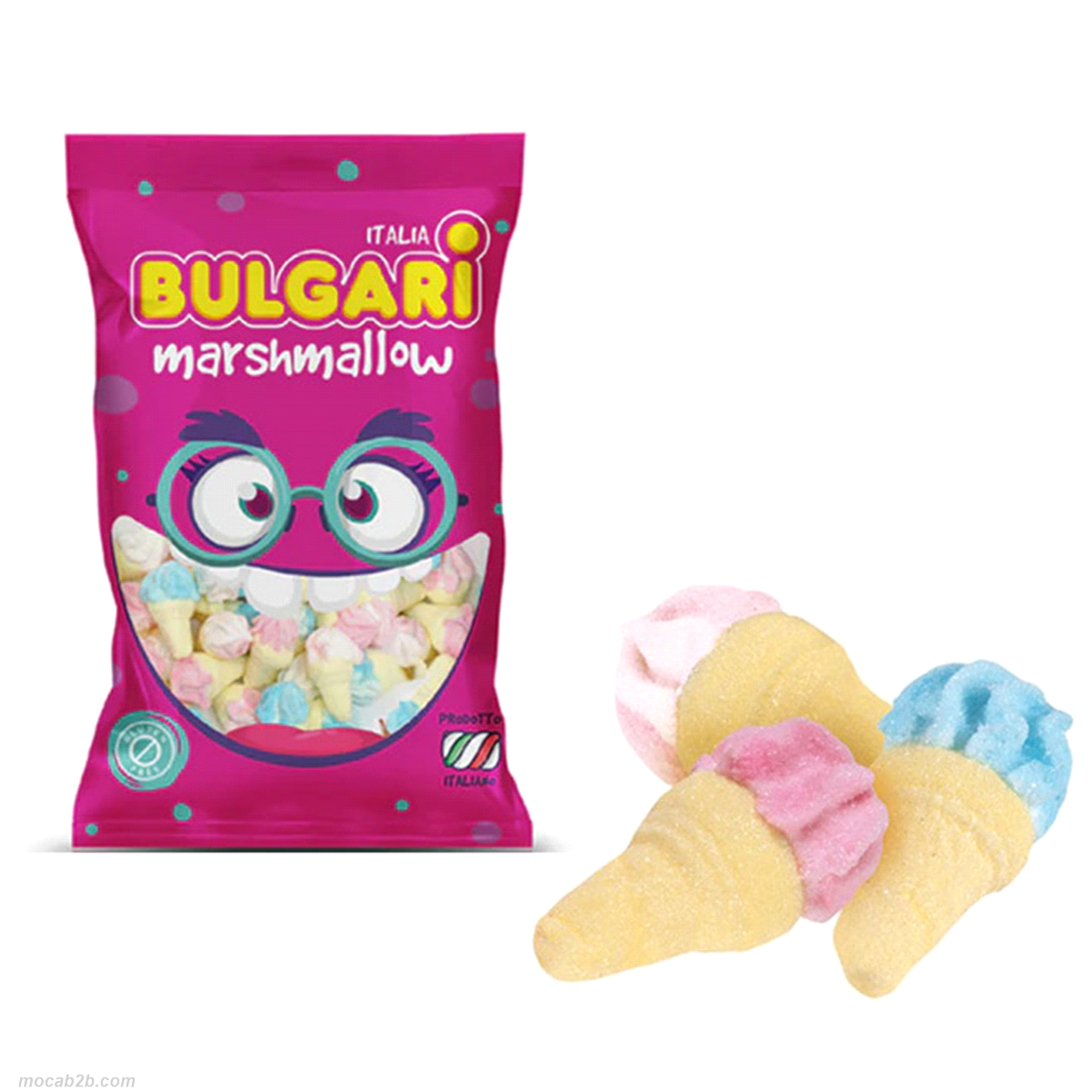 Marshmallow colorati e in diverse forme. Gluten free. 