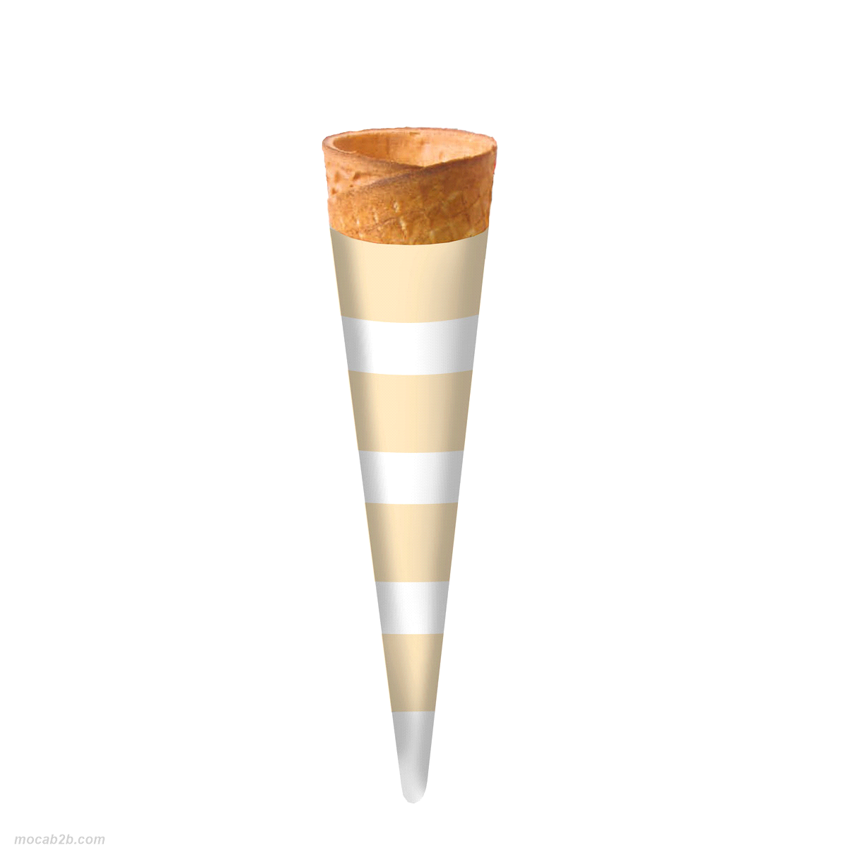 Coni accoppiati con salvacono in carta. Dimensione: Ø 46 mm, h 180 mm. 