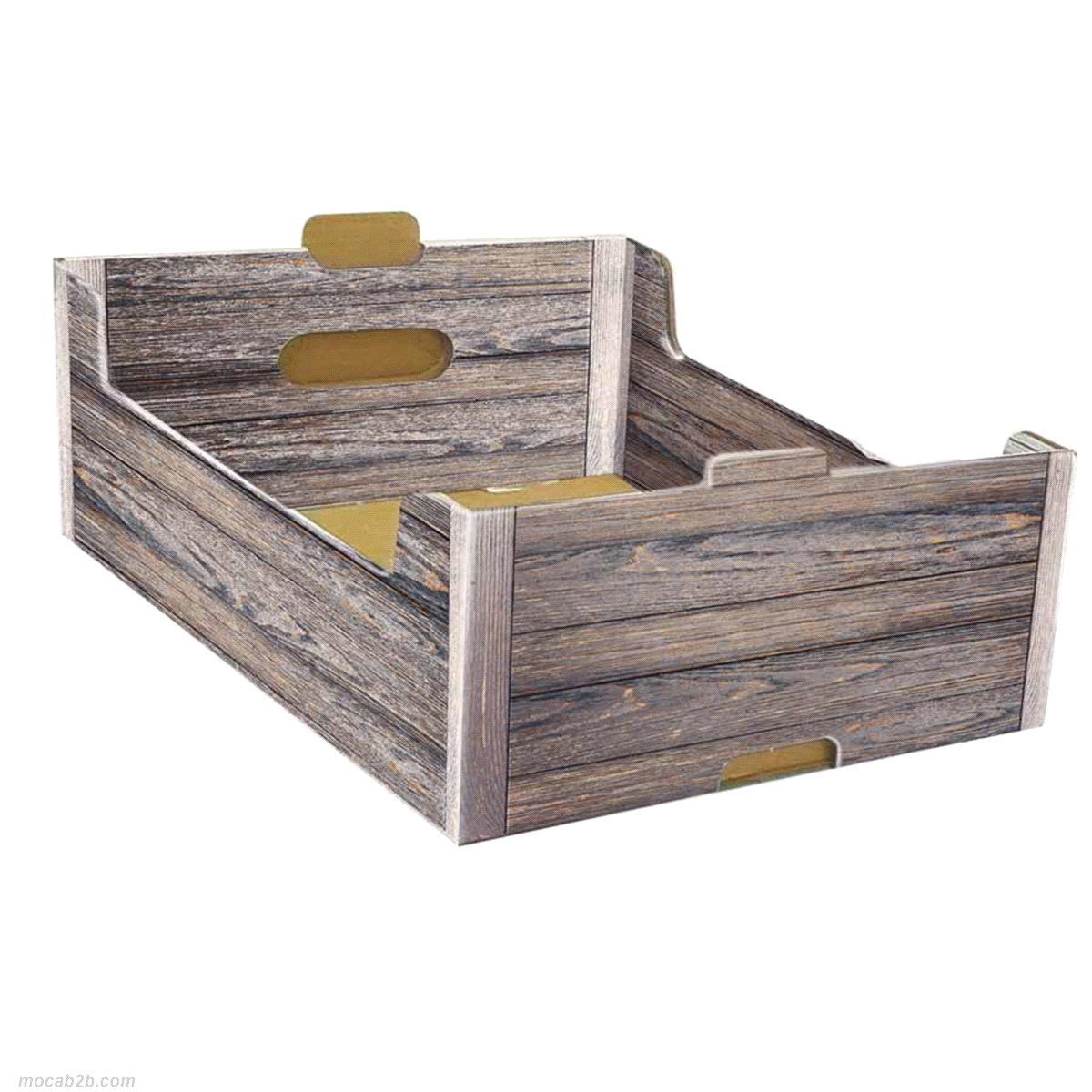 Cassetta vintage wood stesa grande. Misure: 40x29x14. 