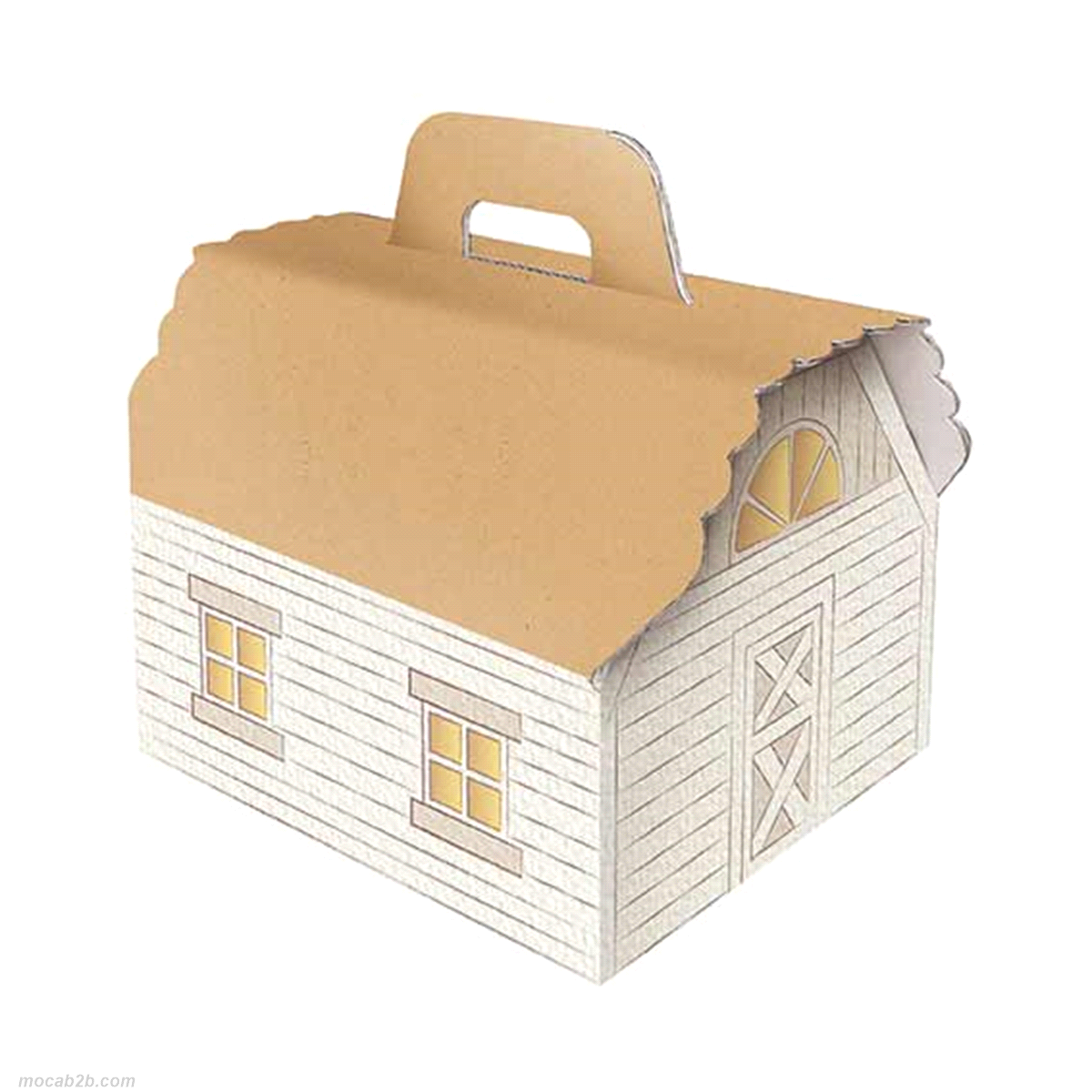 Casetta little cottage per pacchi natalizi. Misure: 20x17x16 