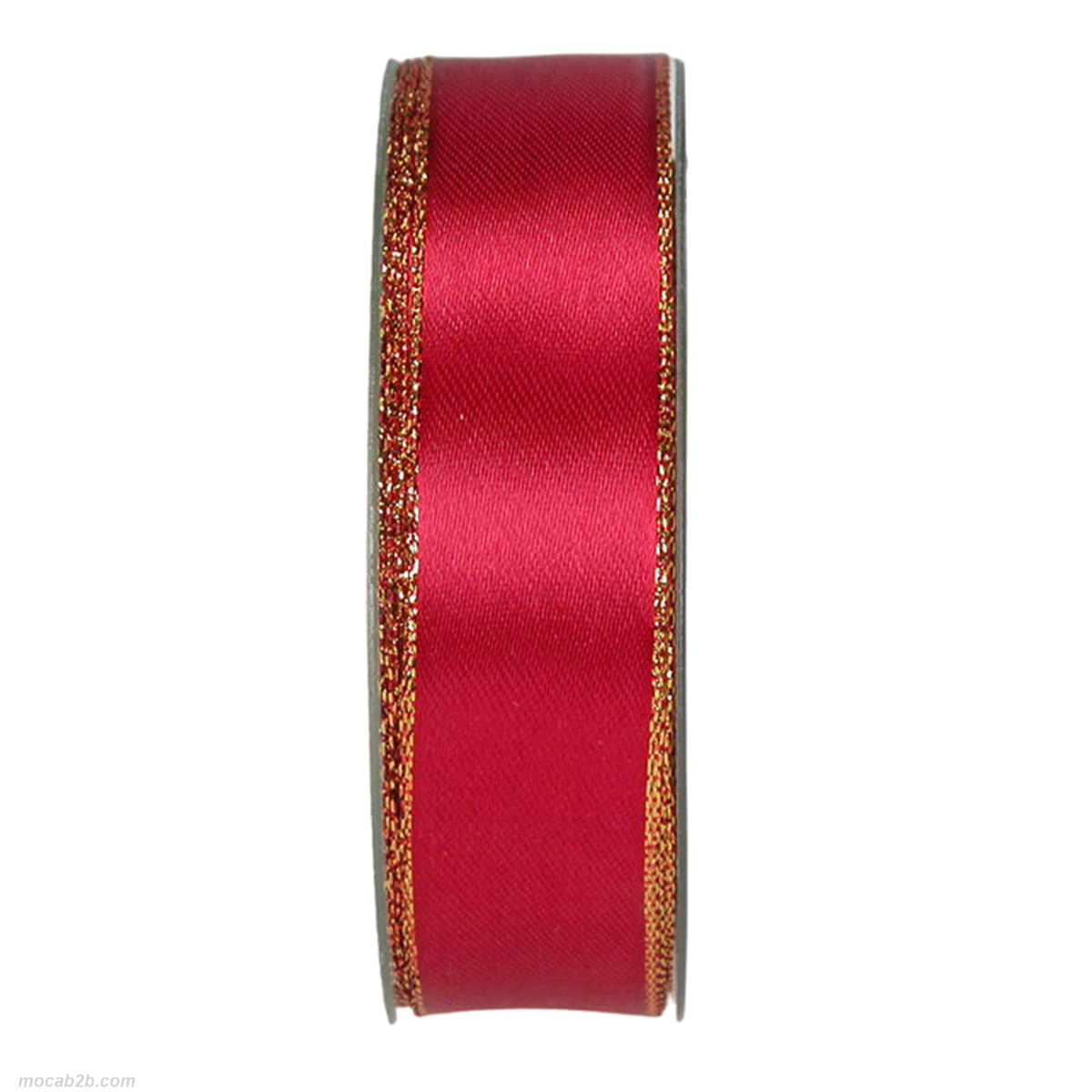 DOUBLE FACE SATIN BORDEAUX/ORO mm25x25mt 