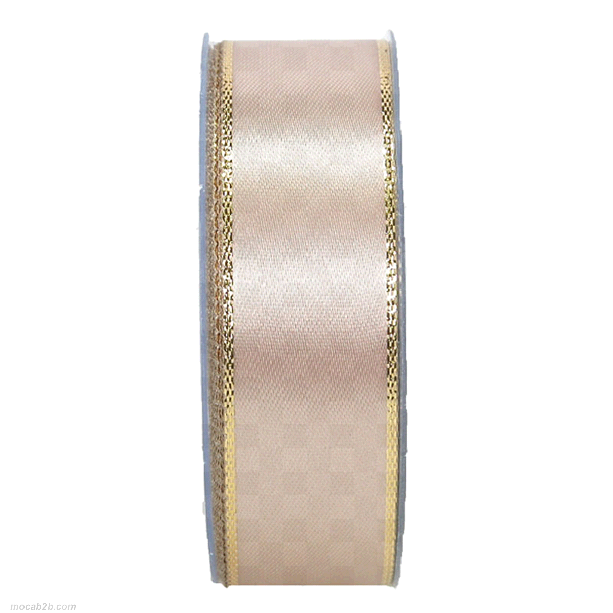 DOUBLE FACE SATIN CARAMELLO/ORO mm25x25mt 