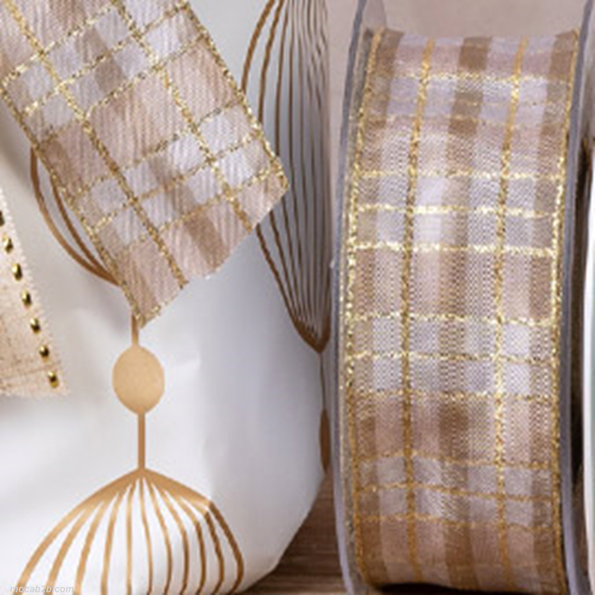 WEIHNACHTSKARO SABBIA/ORO 40mmx20mt 