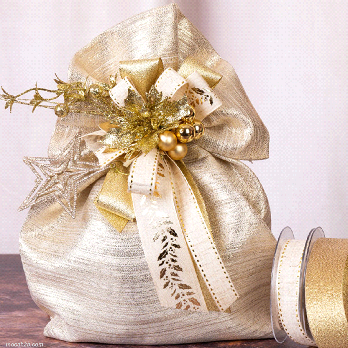 PORTAPANETTONE RIGATO ORO 