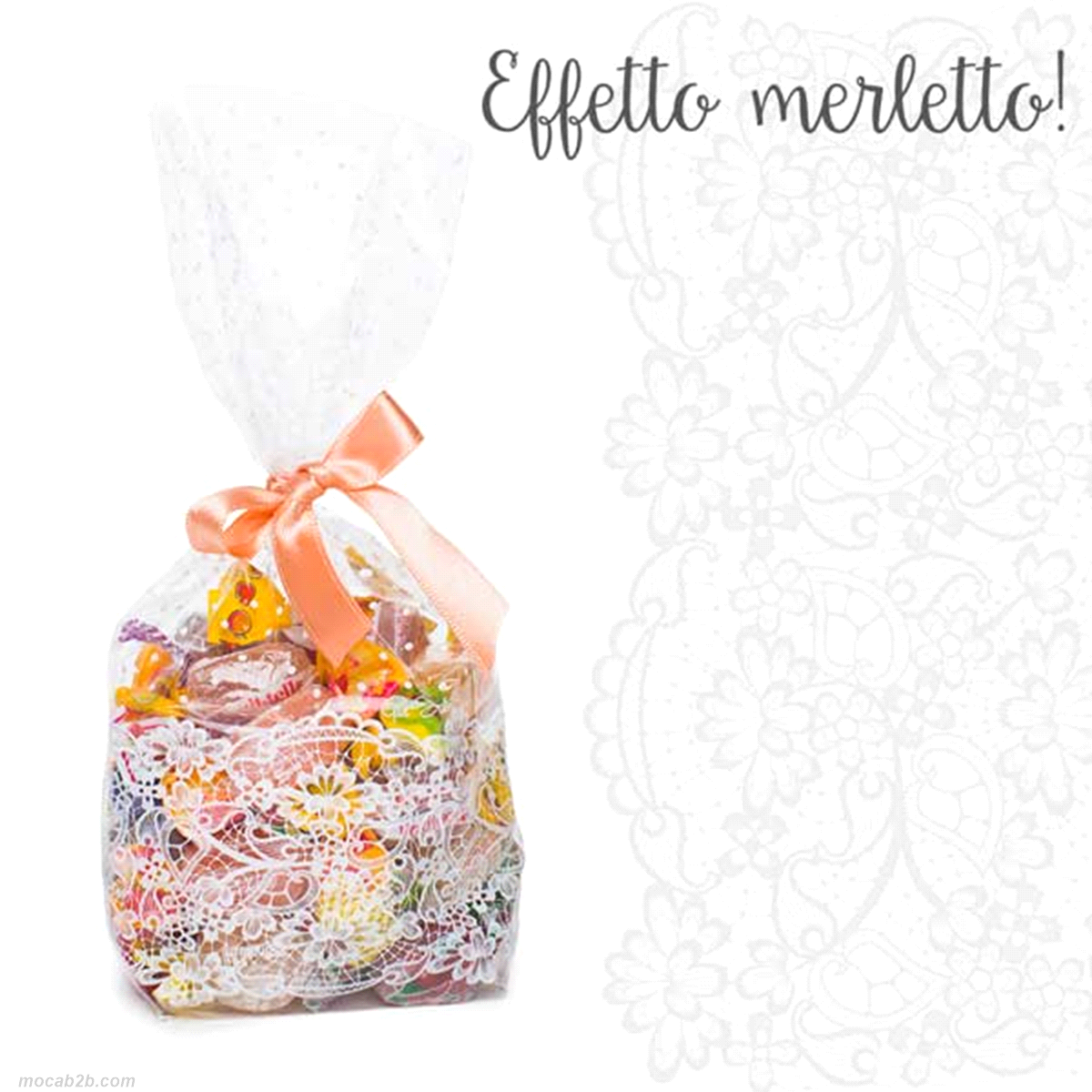 SACCHETTI CON DECORO PLASTICA 9x6x26 x10pz 