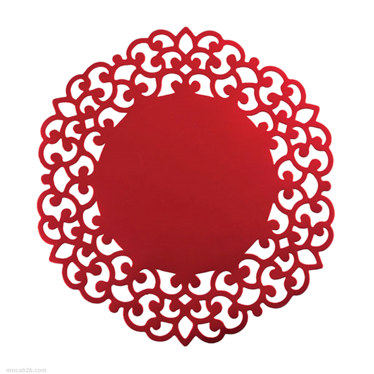 SOTTOPIATTI ROSSI LASER CUT DIAMETRO 33 x4pz 