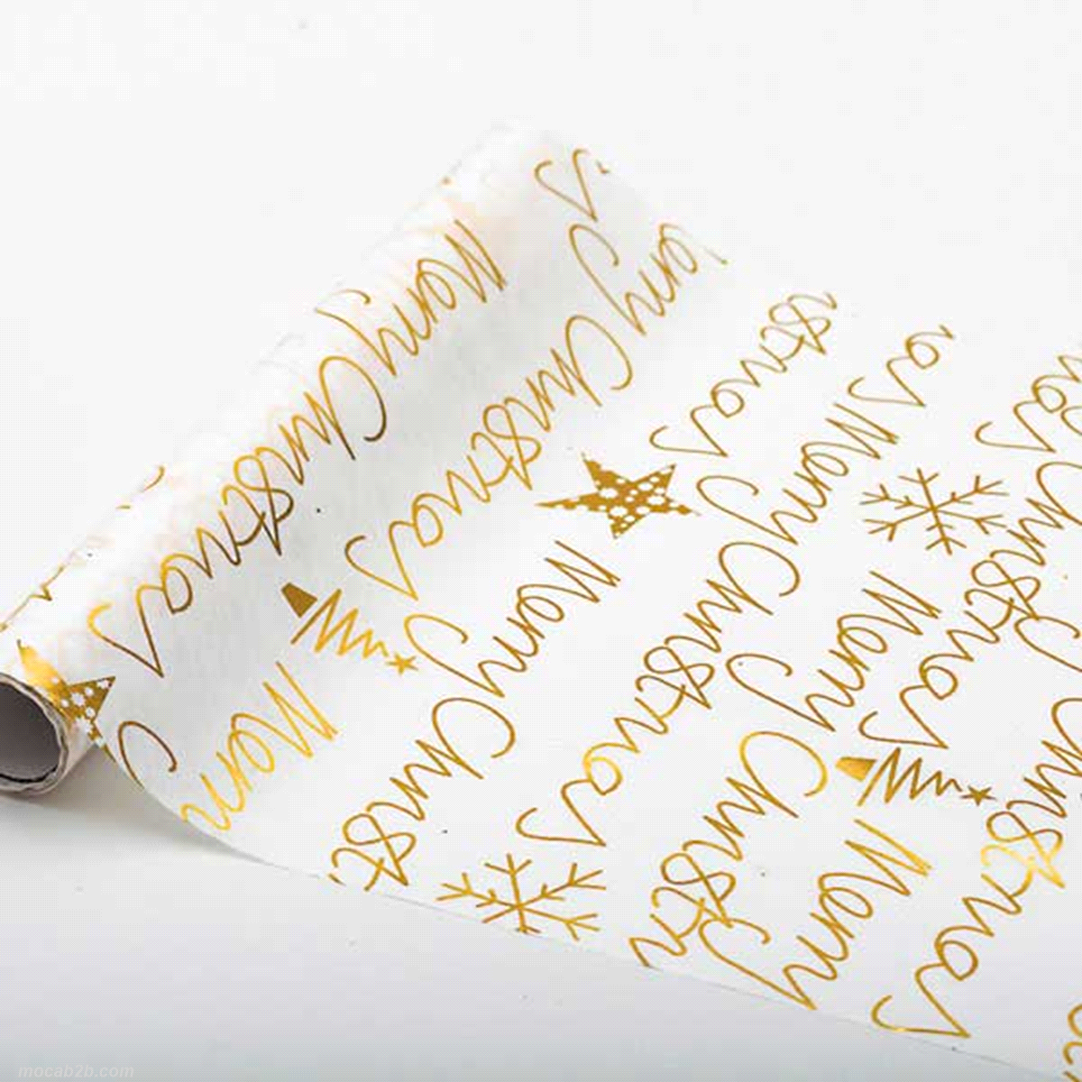 RUNNER MERRY XMAS BIANCO/ORO 28 x3mt 