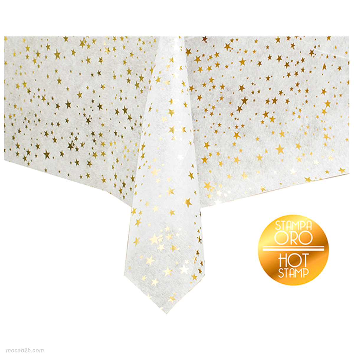 TESSUTO DECO TAVOLA BIA/OROcm140x240 