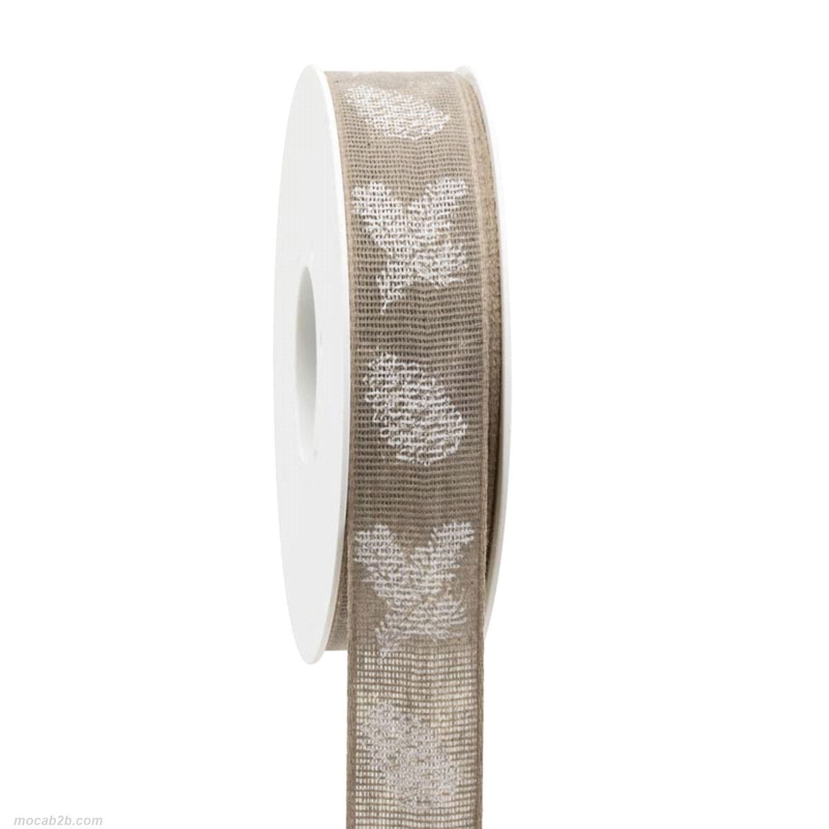 Nastro Tannenblut colore grigio-marrone/bianco mm 25 x 18mt. 