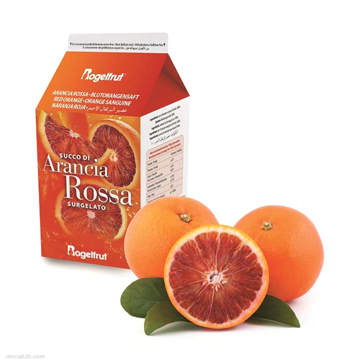 Spremuta di arancia rossa, dal colore intenso, e dal sapore fresco e unico. Perfetto per la produzione di granite, sorbetti, succhi di frutta e cocktails. Confezione da 500 gr. 