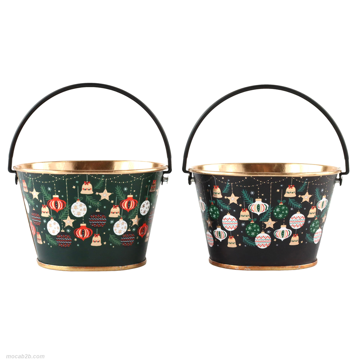 SET 2 SECCHIELLI CHRISTMAS HERITAGE 9x7x6 