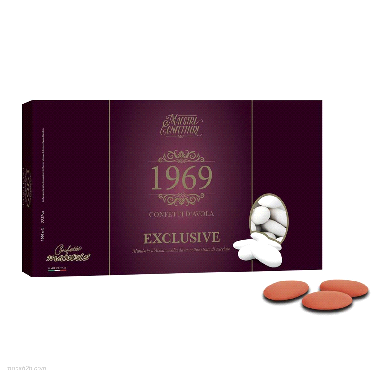 Mandorla pelata ricoperta da un sottile strato di zucchero.
 